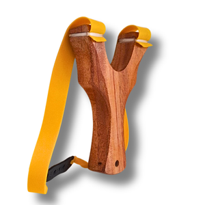 White Smoke Premium TEAK Wooden TTF Slingshot (8.5cm / 9cm) | Compact Ergonomic Design for Outdoor Activities MARKSMAN