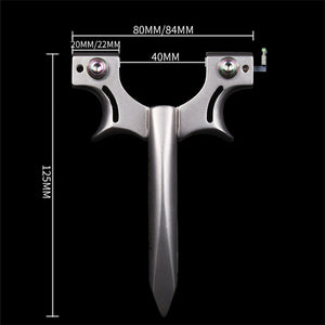 Black Spiked Brass Knuckles 404C Stainless Steel Slingshot MARKSMAN