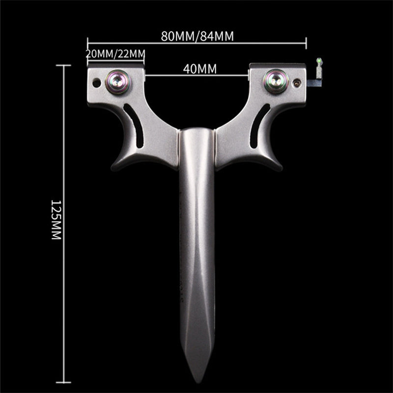 Black Spiked Brass Knuckles 404C Stainless Steel Slingshot MARKSMAN