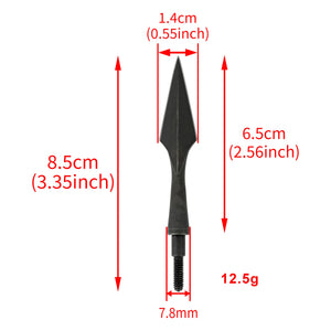 White Smoke Retro Arrow Broadhead 8/32 Universal Thread Carbon Steel Arrow Point Tips MARKSMAN
