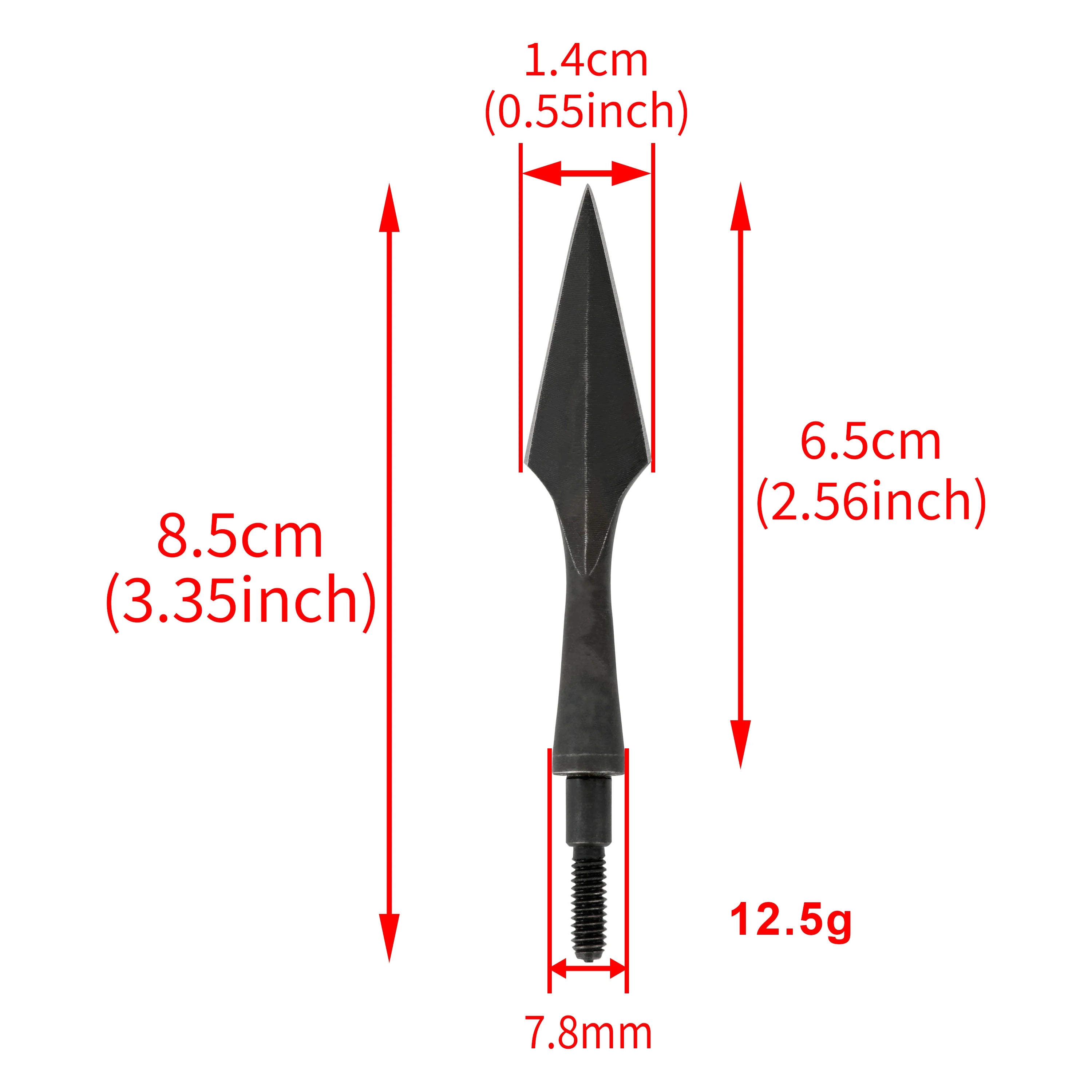 White Smoke Retro Arrow Broadhead 8/32 Universal Thread Carbon Steel Arrow Point Tips MARKSMAN