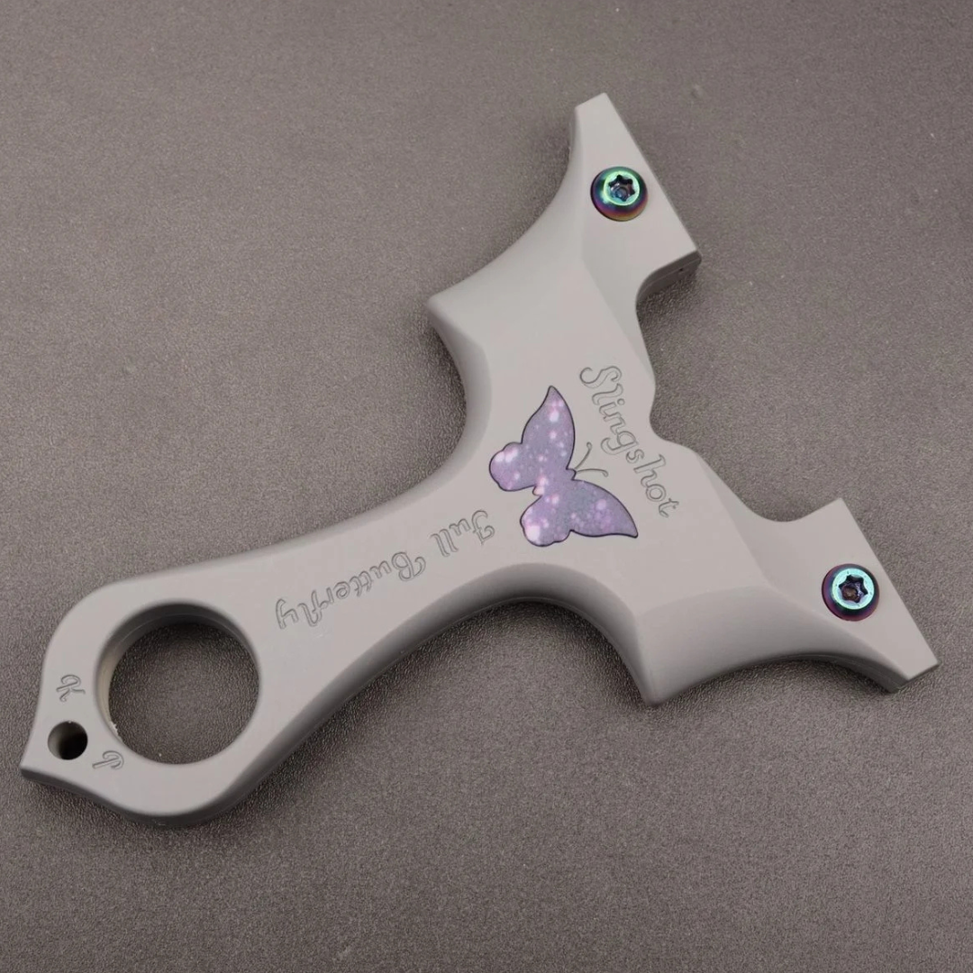 Slate Gray FullButterfly Resin Slingshot INDIAN SLINGSHOT