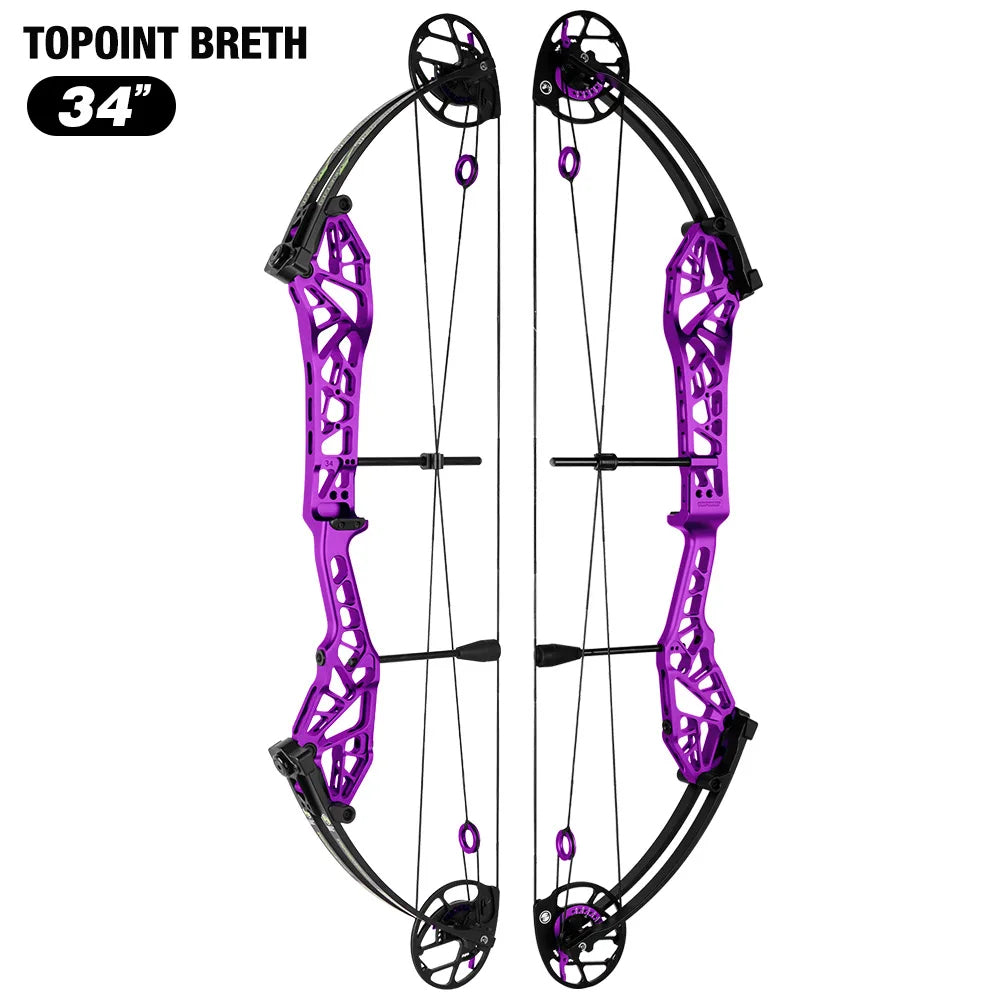 White Smoke Topoint Breth 34 Compound Bow | Aluminium Riser Topoint