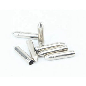 White Smoke SPG 7mm Stainless Steel Arrow Tips – 100 Grain Target Points SPG