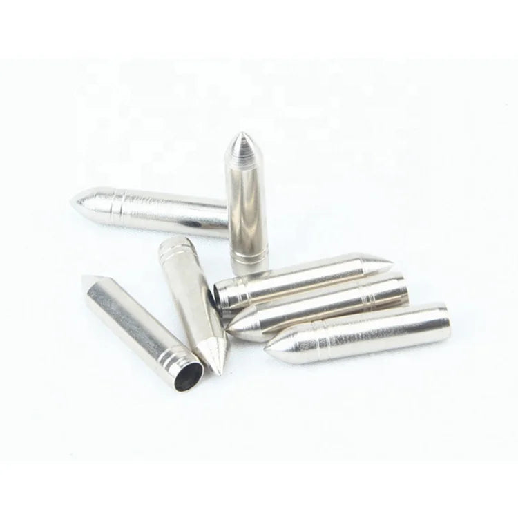 White Smoke SPG 7mm Stainless Steel Arrow Tips – 100 Grain Target Points SPG