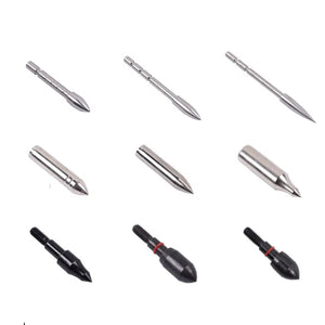 Gray SPG 7mm Stainless Steel Arrow Tips – 100 Grain Target Points SPG