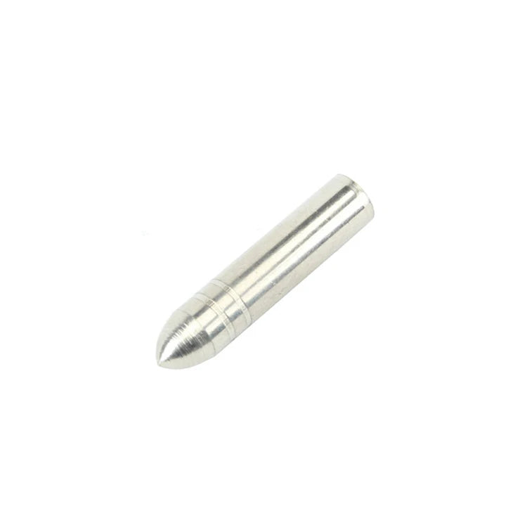 Light Gray SPG 7mm Stainless Steel Arrow Tips – 100 Grain Target Points SPG