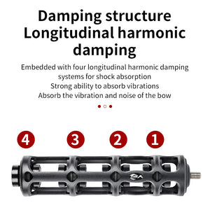 Dark Slate Gray SPG 8-Inch Aluminum Bow Stabilizer | Vibration Dampener for Recurve & Compound SPG