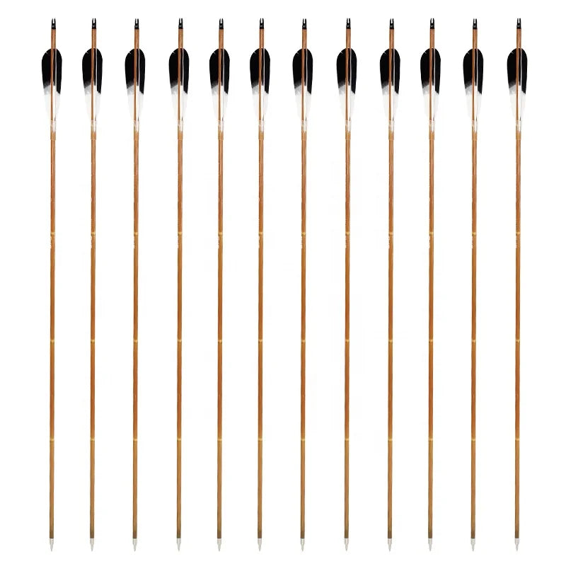 Sienna SPG 83cm Carbon Arrows | 400–600 Spine Turkey Feather Target Arrows SPG