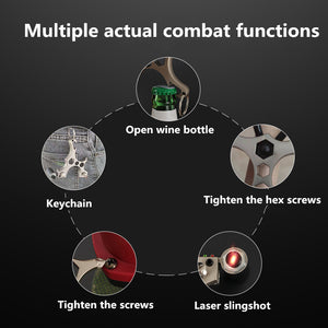 Black New Metal Fast Pressing Function Pocket Laser Light Outdoor Wrench Powerful Target Shooting Competition INDIAN SLINGSHOT