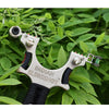 Gray Indian Bulls Eye Stainless Steel Slingshot for Target Shooting INDIAN SLINGSHOT