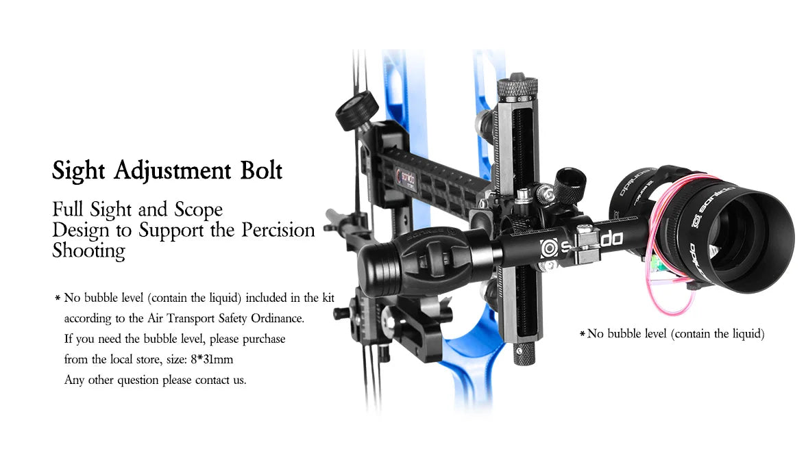 Light Gray Sanlida® Hero 10 II Target Full Module Compound Bow Kit - Dark Blue Edition SANLIDA