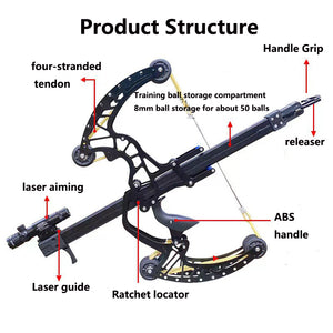 Light Gray High Precision Dual-Purpose Adult Outdoor Target Shooting Bow For Continuous Composite Steel Ball Shooting MARKSMAN