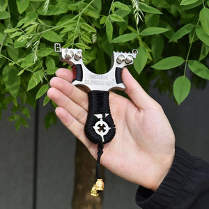 Dark Slate Gray Indian Bulls Eye Stainless Steel Slingshot for Target Shooting INDIAN SLINGSHOT