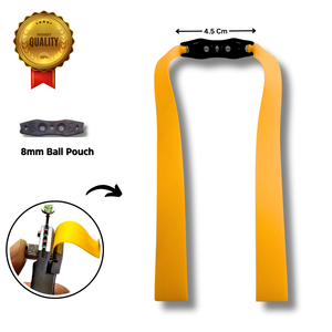 Goldenrod Pack of 3 Slingshot Replacement Flat Bands | 17cm, 20cm & 24cm | 0.75mm & 1mm | Black, Yellow & Gold | Natural Latex Slingshot Catapult Accessories INDIAN SLINGSHOT