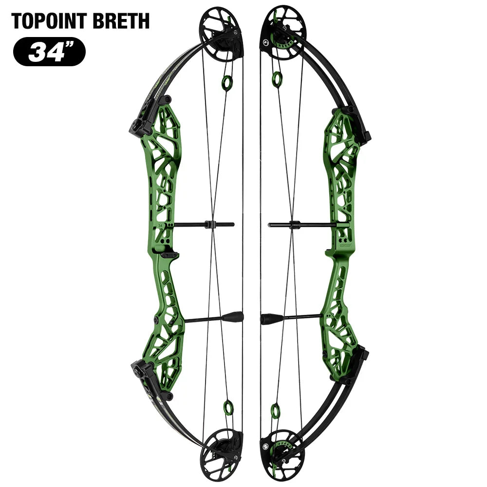 White Smoke Topoint Breth 34 Compound Bow | Aluminium Riser Topoint