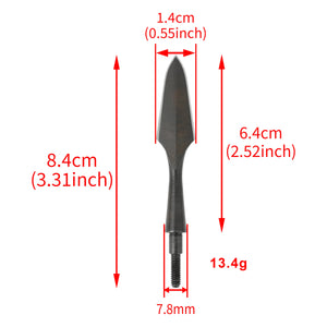 White Smoke Retro Arrow Broadhead 8/32 Universal Thread Carbon Steel Arrow Point Tips MARKSMAN