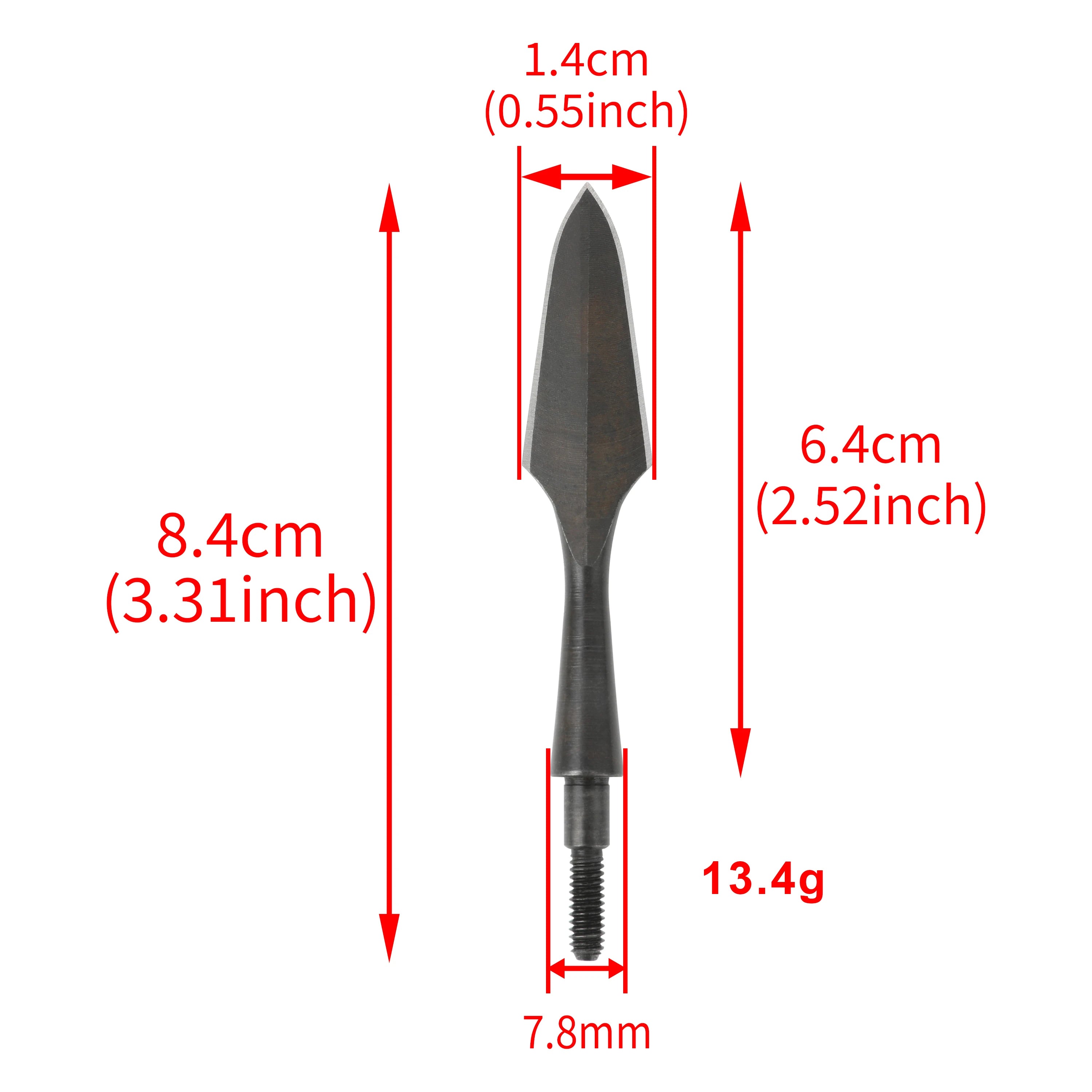White Smoke Retro Arrow Broadhead 8/32 Universal Thread Carbon Steel Arrow Point Tips MARKSMAN