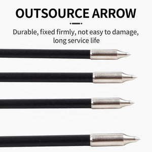 Dark Slate Gray SPG 8mm Fiberglass Arrows 80cm | 500 Spine Durable Target Arrows SPG