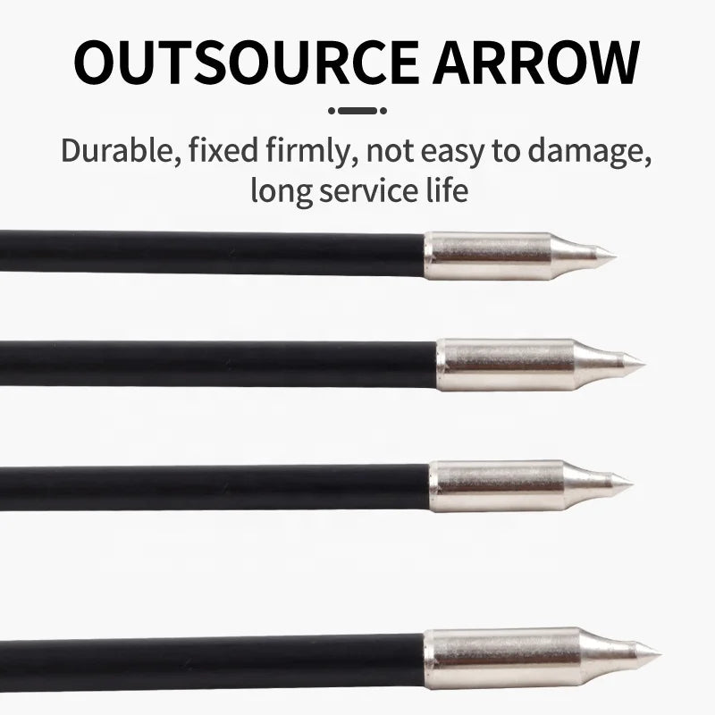 Dark Slate Gray SPG 8mm Fiberglass Arrows 80cm | 500 Spine Durable Target Arrows SPG