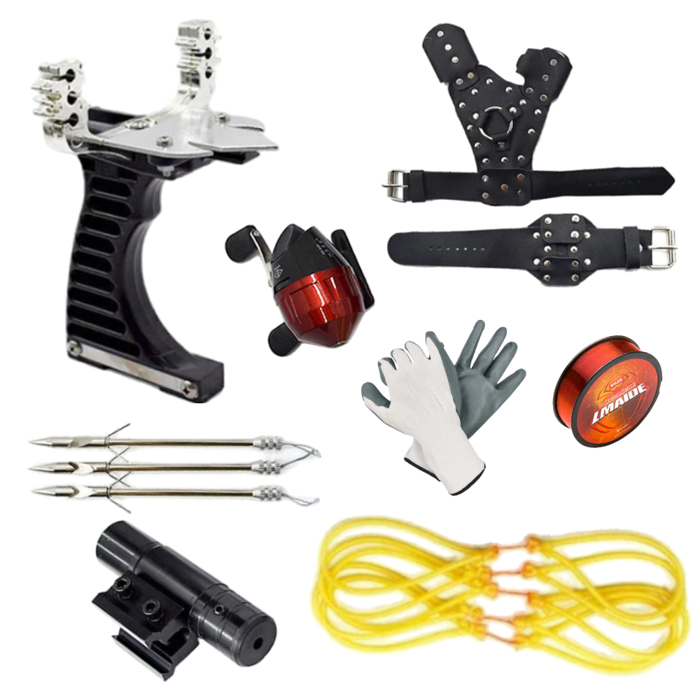 White Smoke Professional Slingshot with Laser Sight Outdoor Target Shooting and Fishing MARKSMAN