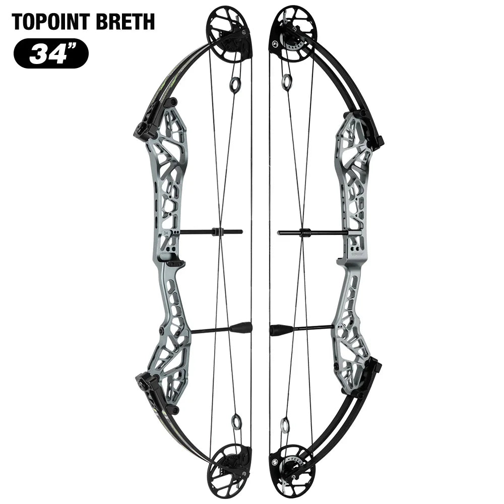 White Smoke Topoint Breth 34 Compound Bow | Aluminium Riser Topoint