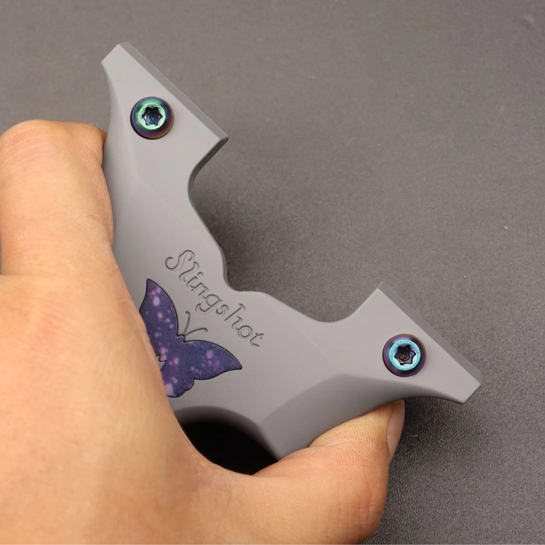 Slate Gray FullButterfly Resin Slingshot INDIAN SLINGSHOT