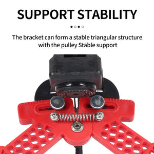 Maroon SPG ABS Bow Stand – Folding Adjustable Limb Clamp Support SPG