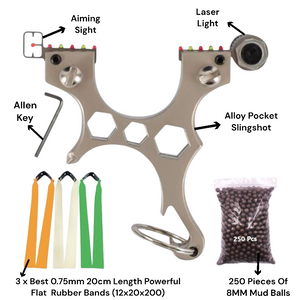 Light Slate Gray New Metal Fast Pressing Function Pocket Laser Light Outdoor Wrench Powerful Target Shooting Competition INDIAN SLINGSHOT
