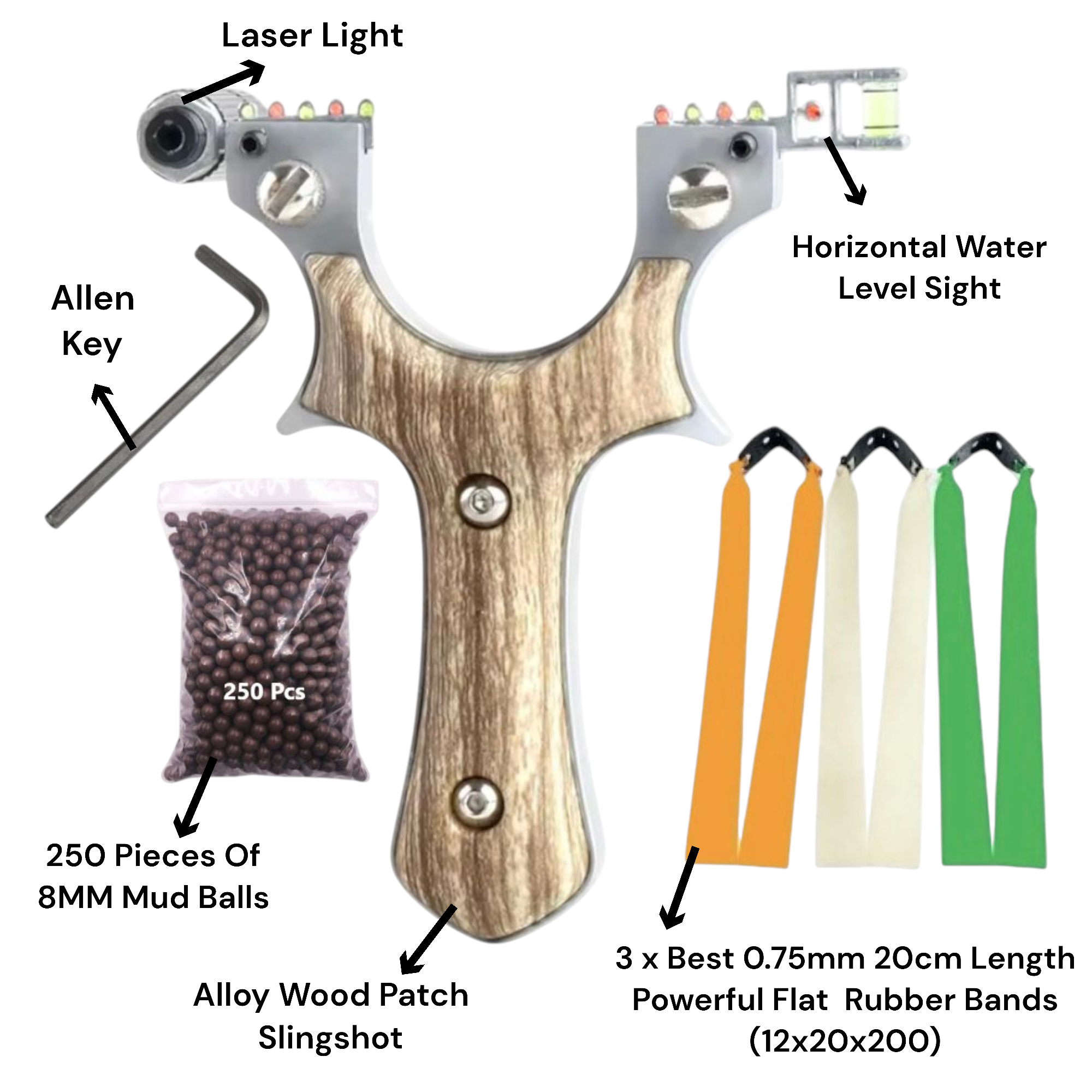 Rosy Brown New Alloy Wood Patch High Precision Slingshot INDIAN SLINGSHOT