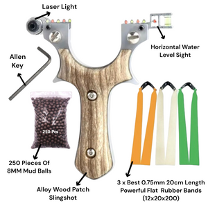 Rosy Brown New Alloy Wood Patch High Precision Slingshot INDIAN SLINGSHOT