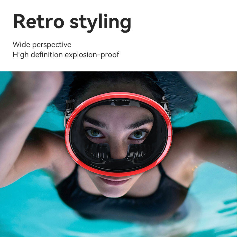 White Smoke AQUAVIEW PRO Retro Diving Mask – Anti-Fog Tempered Glass Scuba & Snorkeling Goggles MARKSMAN