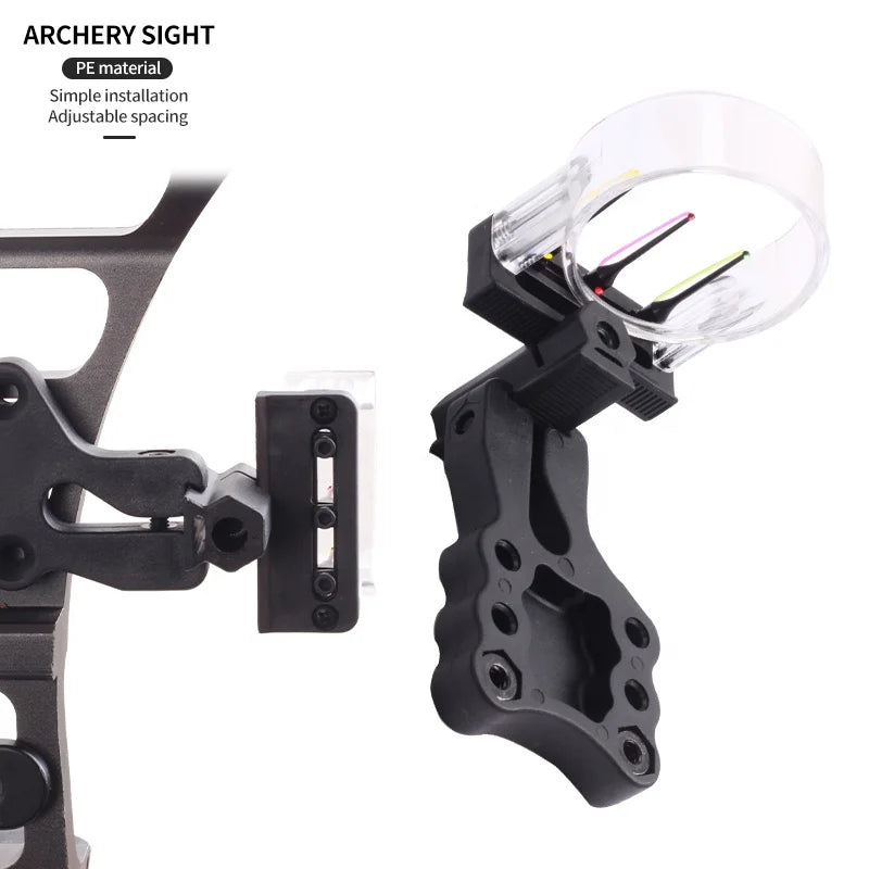 Dark Slate Gray SPG Adjustable 3-Pin Archery Sight – PE Material, Clear Scale, Easy Install (Black) SPG