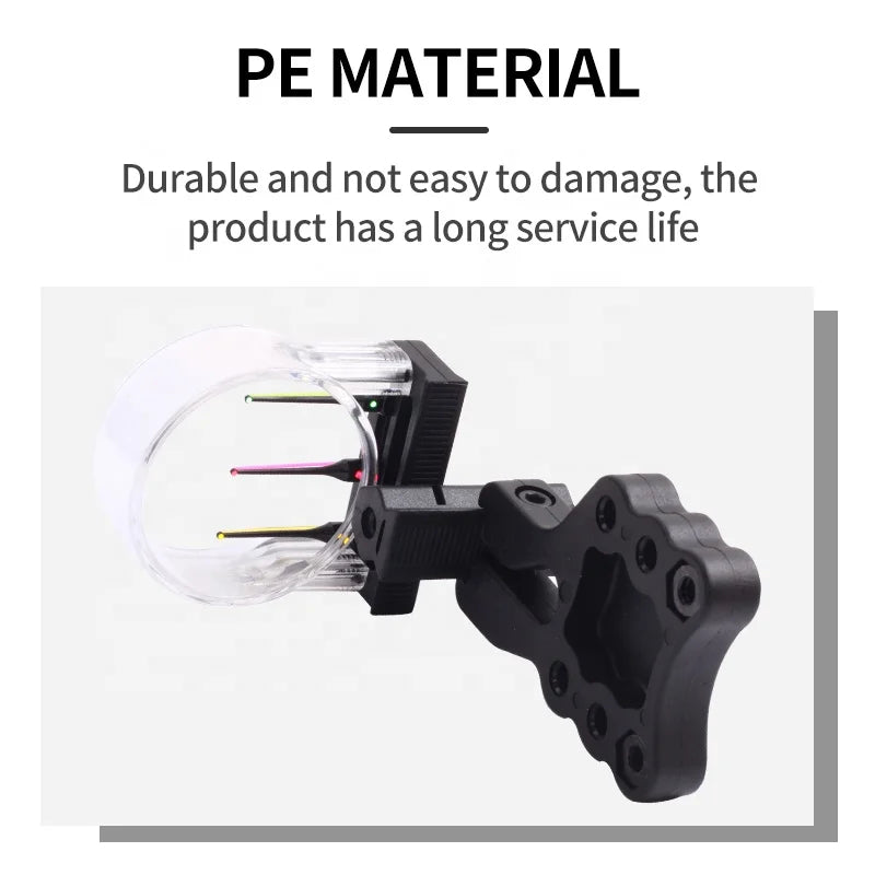 Dark Slate Gray SPG Adjustable 3-Pin Archery Sight – PE Material, Clear Scale, Easy Install (Black) SPG