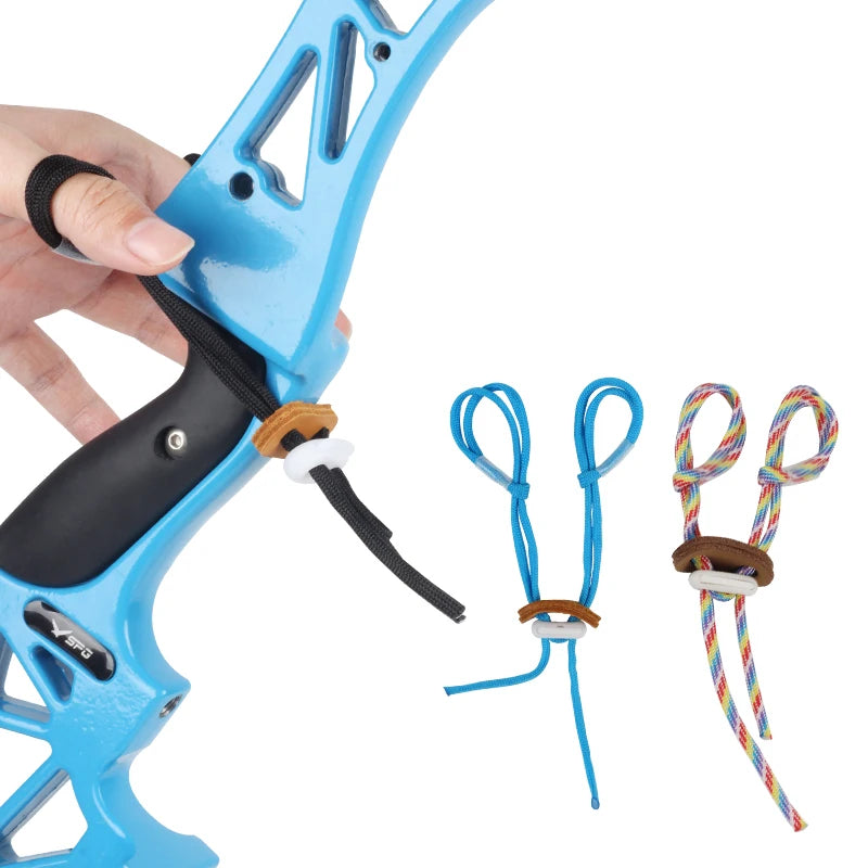 Sky Blue SPG Adjustable Bow Wrist Sling – Archery Protective Finger Sling SPG