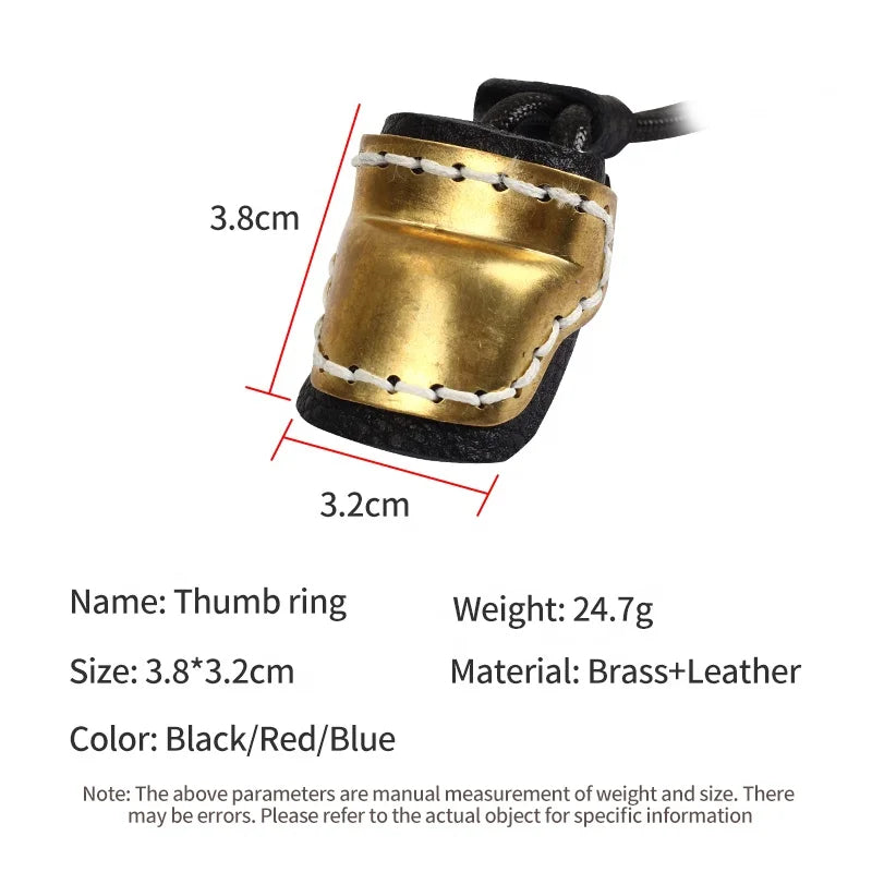 Sienna SPG Adjustable Brass Thumb Ring with Leather Strap | Archery Protector SPG