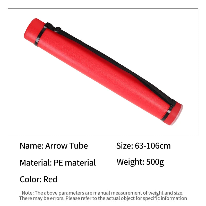 Black SPG Adjustable Arrow Tube Quiver 63–106cm PE Archery Storage Case SPG