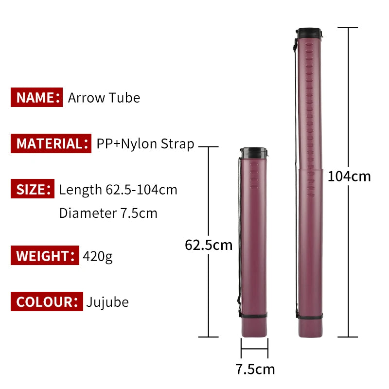 Sienna SPG Adjustable Arrow Tube | Portable PP Archery Quiver with Nylon Strap SPG