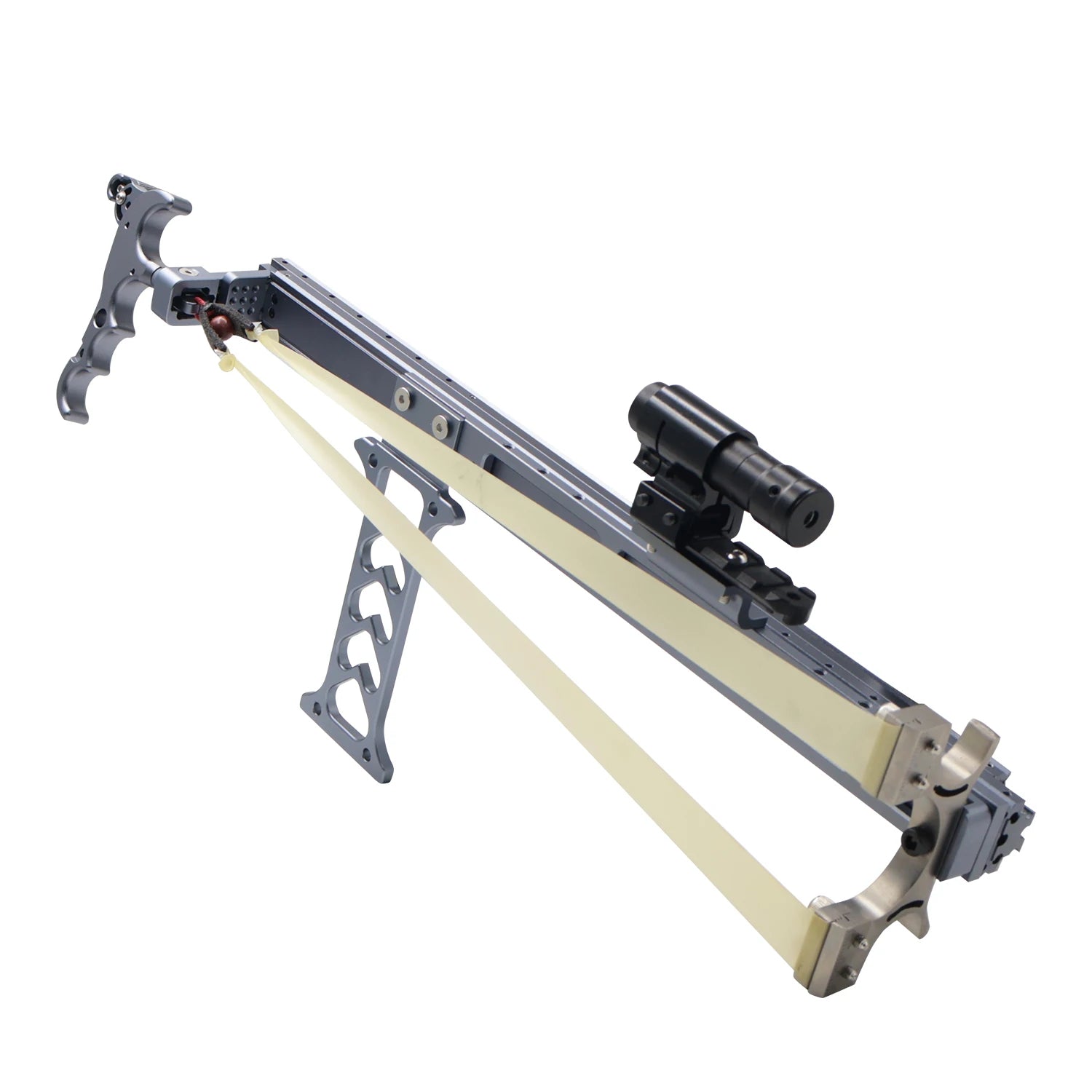 White Smoke AeroRail Aluminum Alloy Slingshot Rifle Adjustable Outdoor Precision Accessory with Sight MARKSMAN