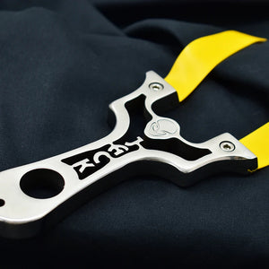 Black AlienJack Stainless Steel Slingshot MARKSMAN