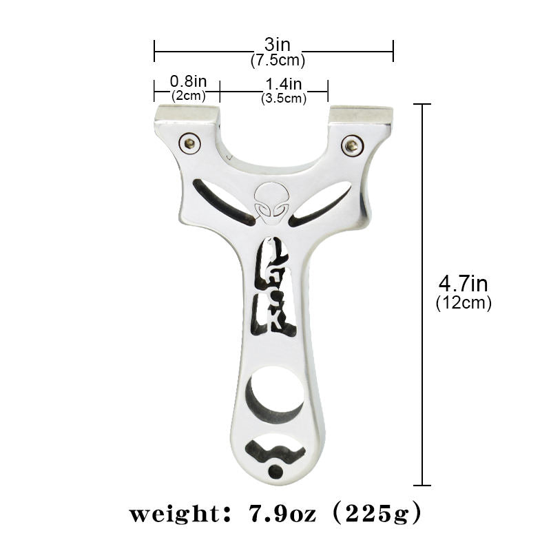 Light Gray AlienX Stainless Steel Slingshot Set INDIAN SLINGSHOT