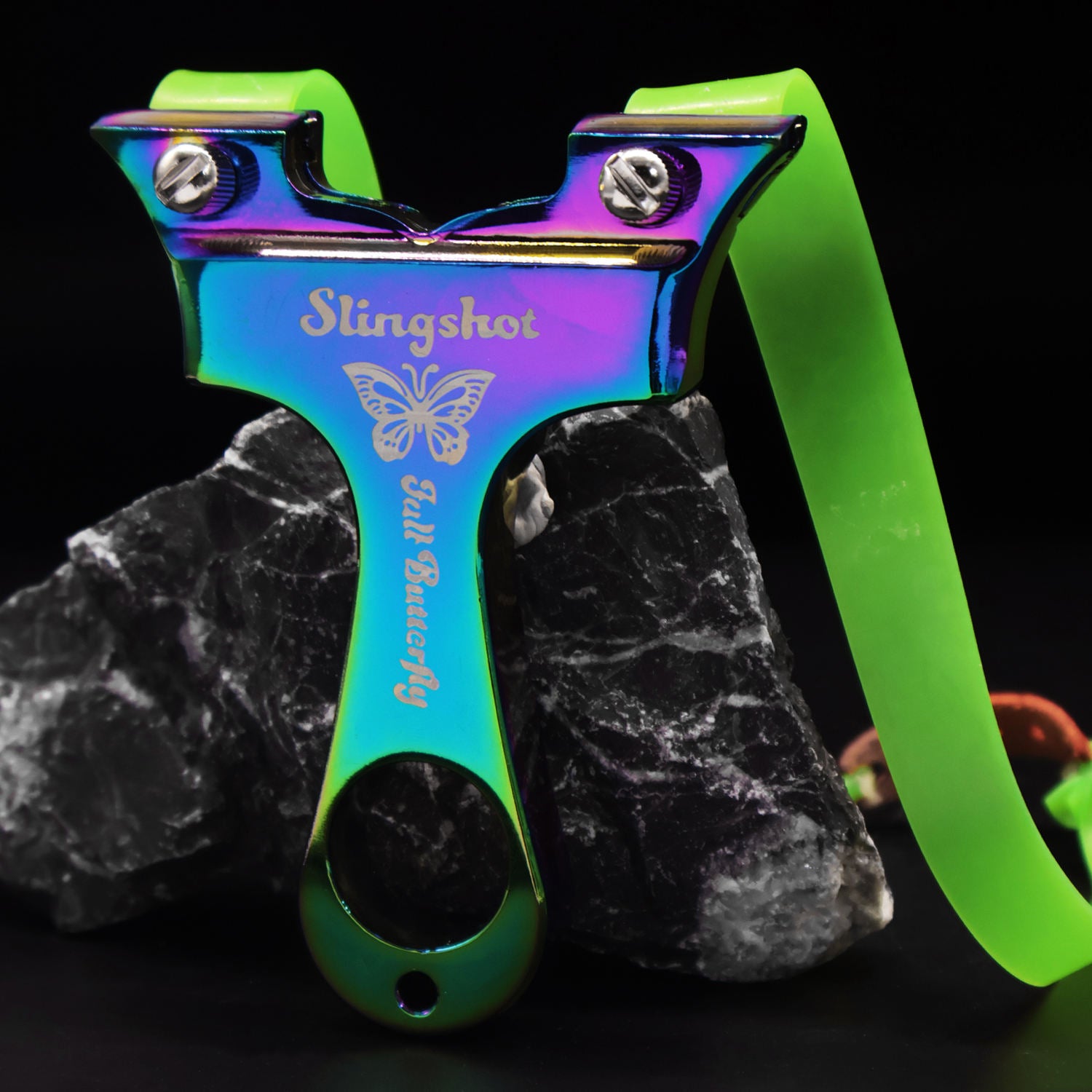 Black Alloy Aurora Butterfly Slingshot MARKSMAN