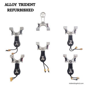 White Smoke Alloy BENZ Slingshot Catapult Gulel Refurbished Slingshot with 5 Rubber Bands – Minor Damage MARKSMAN