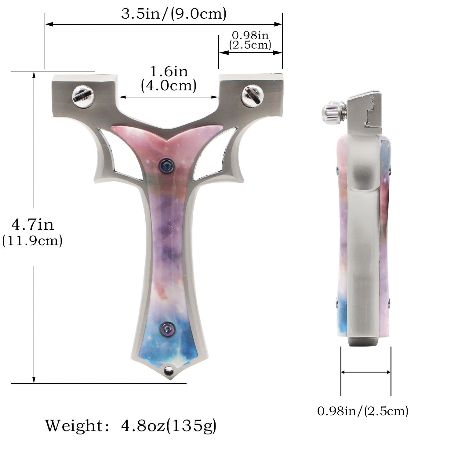 Gray Alloy Galaxy Slingshot MARKSMAN