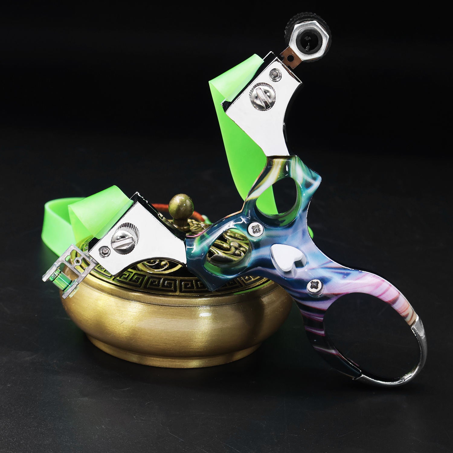 Black Alloy Nebula Ring Slingshot MARKSMAN