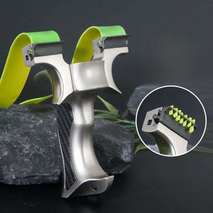 Dark Slate Gray Alloy Olympic Dragon Tooth Slingshot MARKSMAN