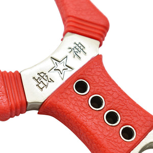 Chocolate Alloy RedGrip Slingshot MARKSMAN