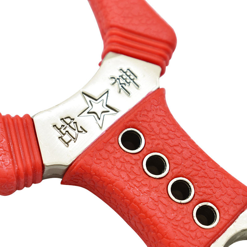 Chocolate Alloy RedGrip Slingshot MARKSMAN