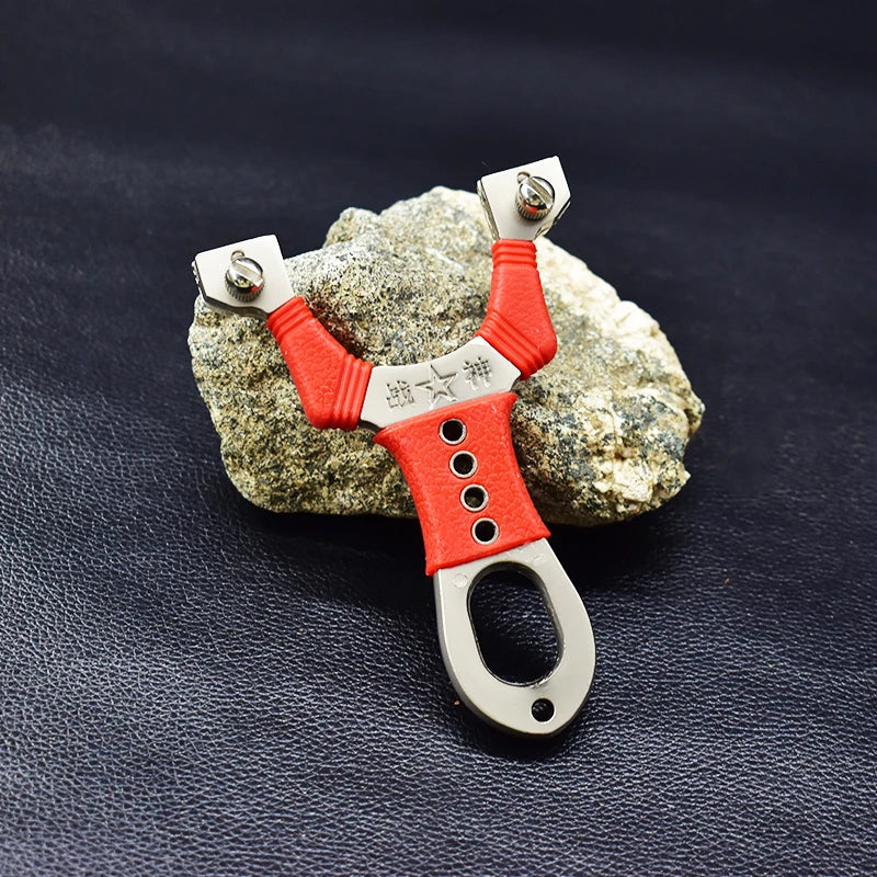 Dark Slate Gray Alloy RedGrip Slingshot MARKSMAN