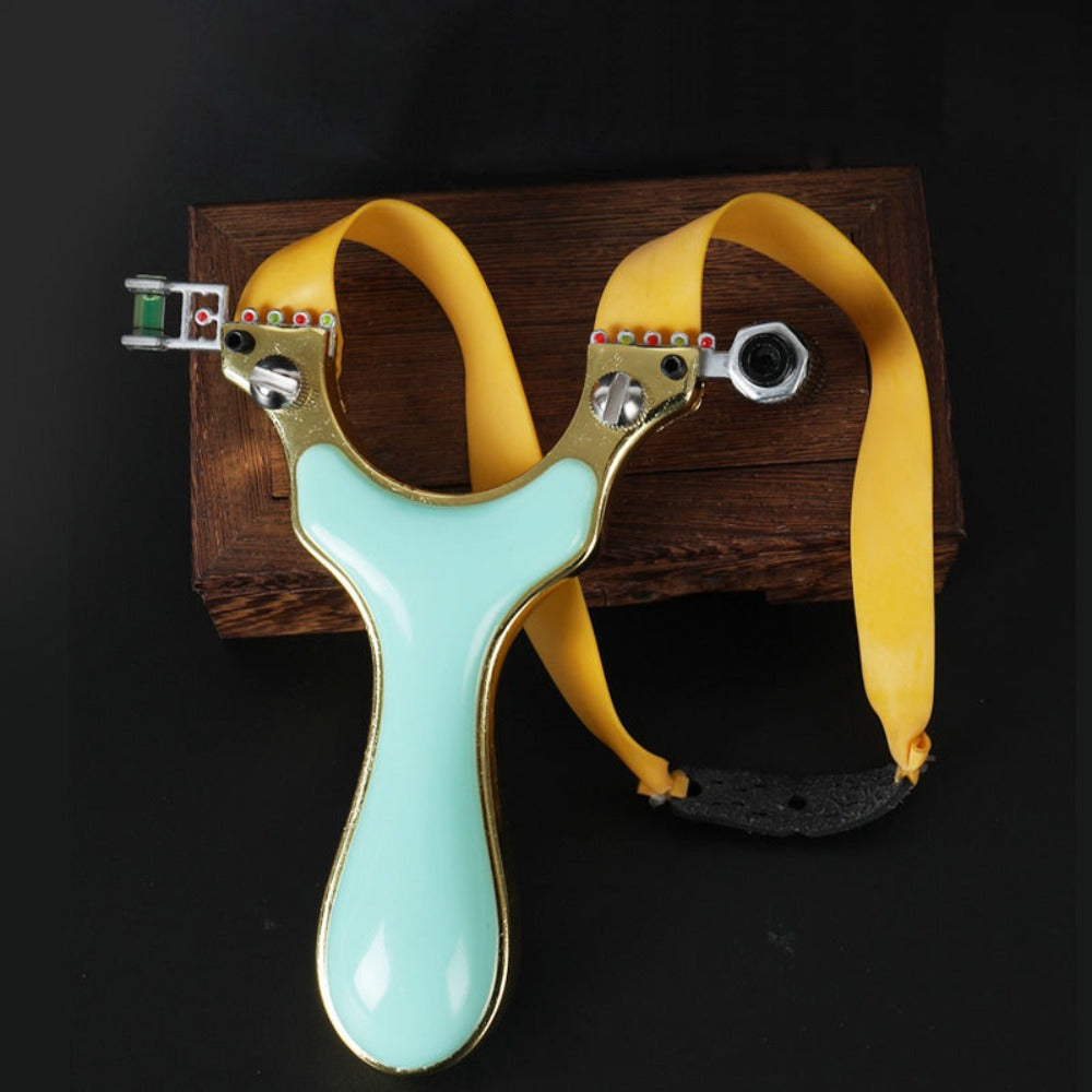 Tan Alloy Flat Skin Infrared Free Binding Slingshot INDIAN SLINGSHOT